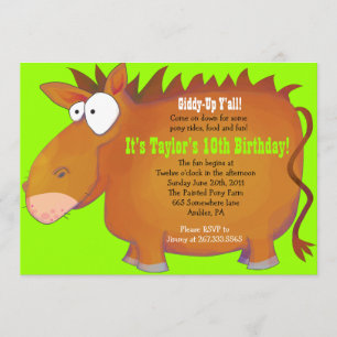 Invitation à la fête d'anniversaire de PONY PONY