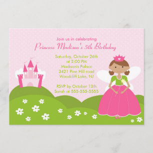 Invitation à la fête d'anniversaire de Princess