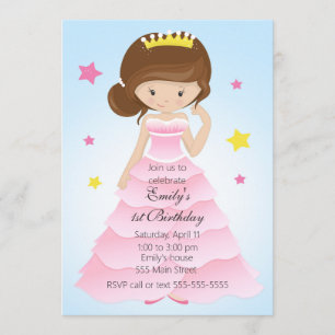Invitation à la fête d'anniversaire de Princess Dr