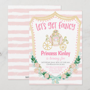 Invitation à la fête d'anniversaire de princesse