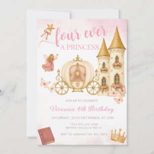 Invitation à la fête d'anniversaire de princesse p
