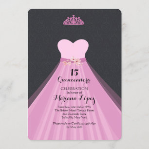 Invitation à la fête d'anniversaire de Quinceañera