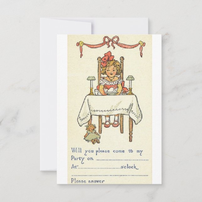 Invitation à la fête d'anniversaire de Retro (Devant)