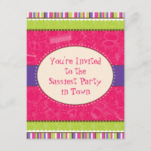 Invitation à la fête d'anniversaire de Sassy Girl