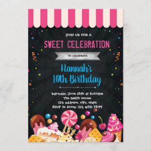 Invitation à la fête d'anniversaire de shopping su