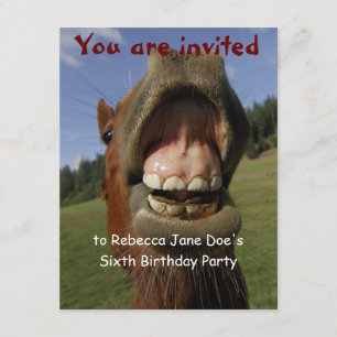 Invitation à la fête d'anniversaire de Silly Horse