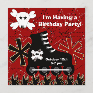 Invitation à la fête d'anniversaire de Skater Dude