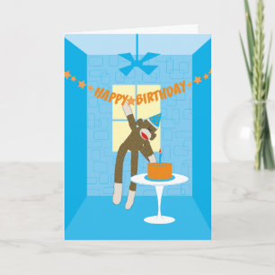 Invitation à la fête d'anniversaire de Sock Monkey