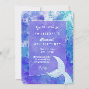 Invitation à la fête d'anniversaire de Splashy Mer