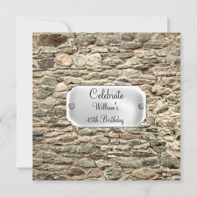 Invitation à la fête d'anniversaire de Stone (Devant)