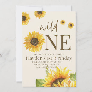 Invitation à la fête d'anniversaire de Sunflower