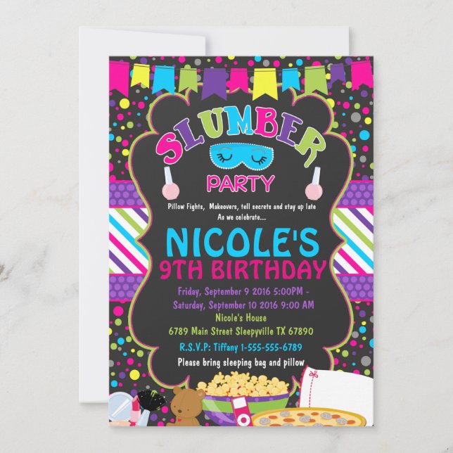 Invitation à la fête d'anniversaire de Swood Slepo (Devant)