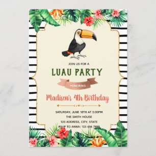 Invitation à la fête d'anniversaire de Toucan