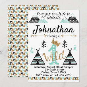 Invitation à la fête d'anniversaire de Tribal Wild