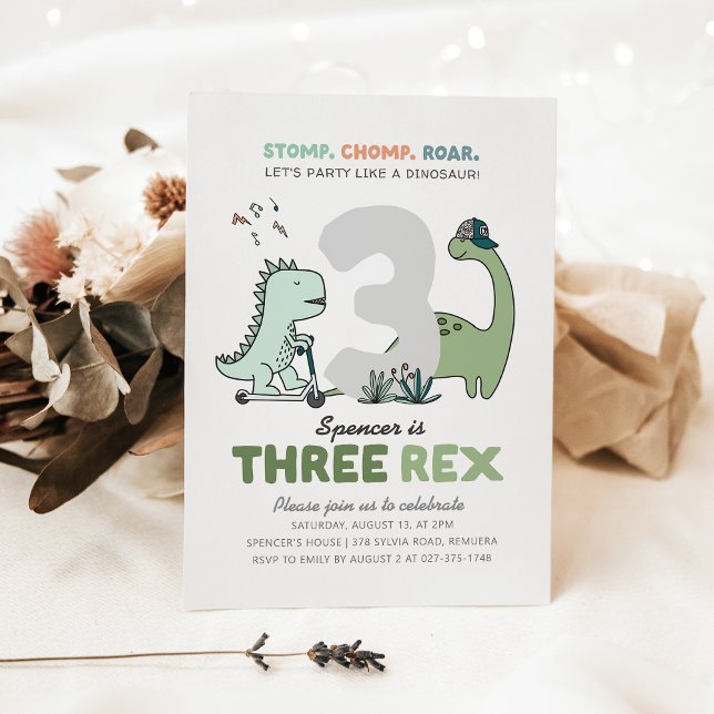 Invitation à la fête d'anniversaire de Trois Rex (Créateur téléchargé)
