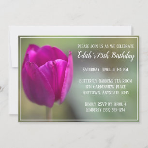 Invitation à la fête d'anniversaire de Tulip