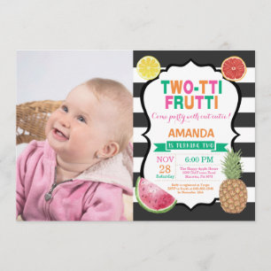 Invitation à la fête d'anniversaire de Tutti Frutt