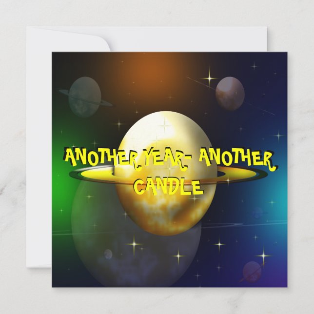 Invitation à la fête d'anniversaire de Wacky Space (Devant)
