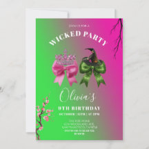 Invitation à la fête d'anniversaire de Wicked Bow 