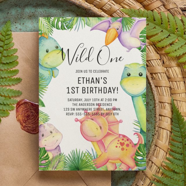 Invitation à la fête d'anniversaire de Wild One Di (Créateur téléchargé)