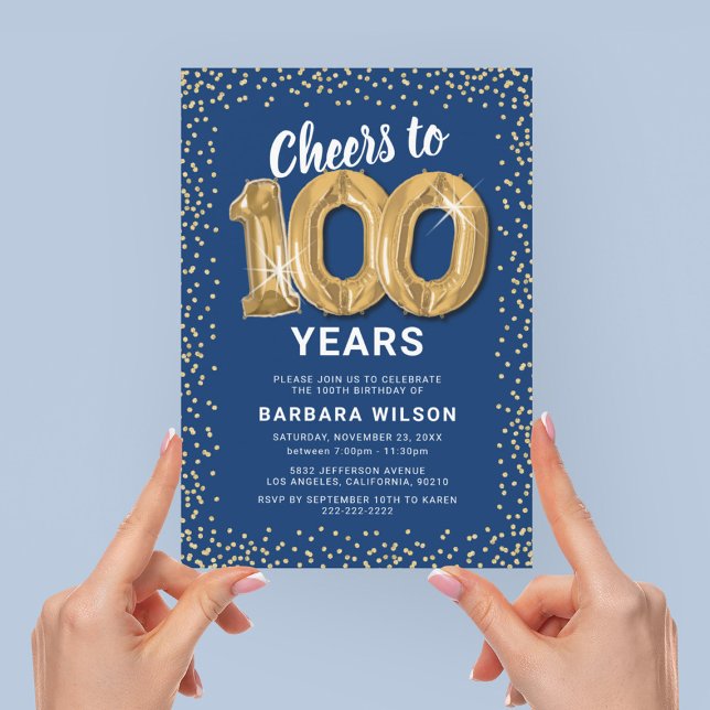 Invitation à la fête d'anniversaire des 100 ans Bl (Créateur téléchargé)