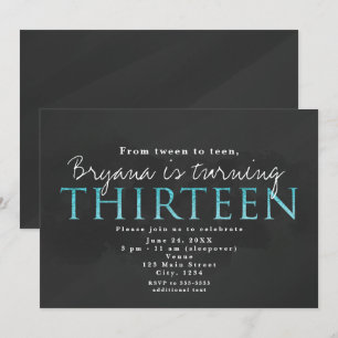 Invitation à la fête d'anniversaire des 13 ans Gre