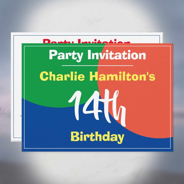 Invitation à la fête d'anniversaire des 14 ans d'u (Créateur téléchargé)