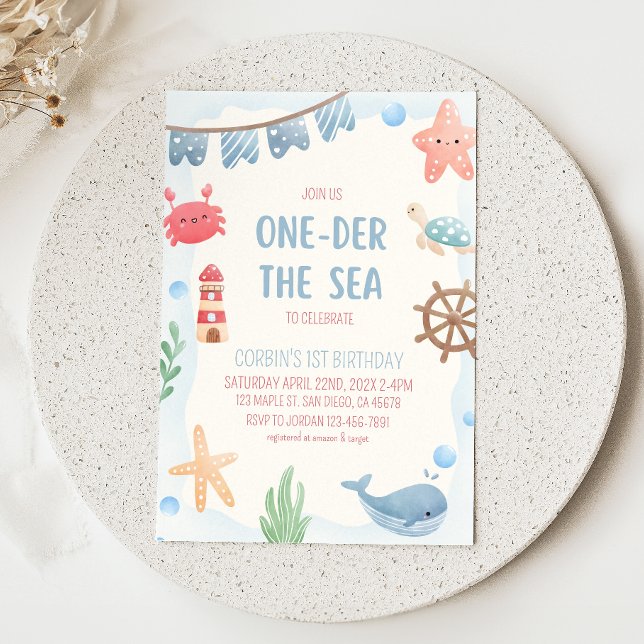 Invitation à la fête d'anniversaire des 1 an Onder (Créateur téléchargé)