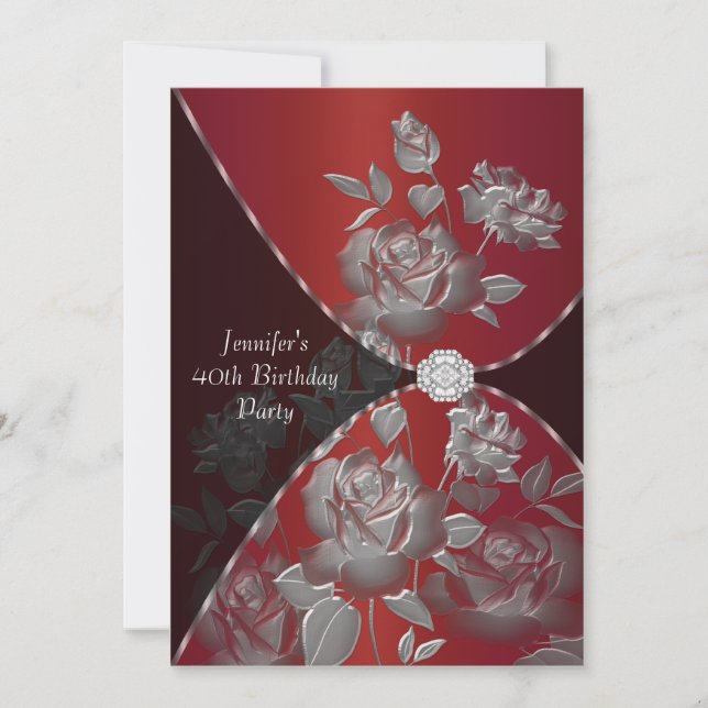Invitation à la fête d'anniversaire des 40 ans de  (Devant)