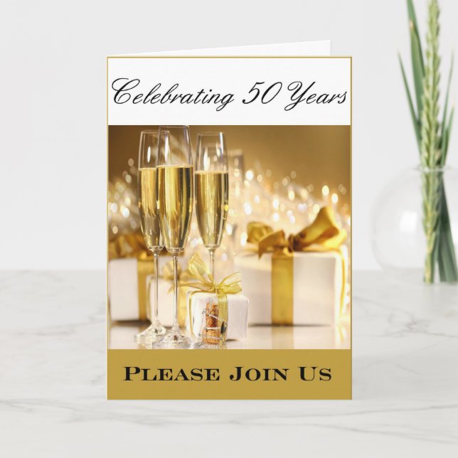 Invitation à la fête d'anniversaire des 50 ans de  (Devant)