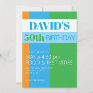 Invitation à la fête d'anniversaire des 50 ans d'u