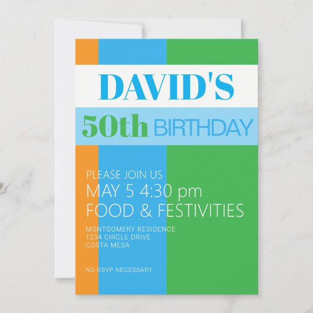 Invitation à la fête d'anniversaire des 50 ans d'u (Devant)