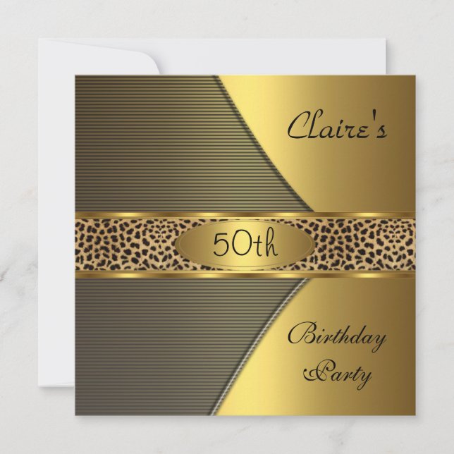 Invitation à la fête d'anniversaire des 50 ans Gol (Devant)