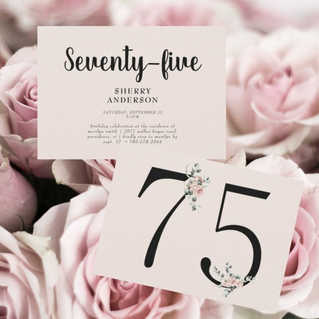 Invitation à la fête d'anniversaire des 75 ans Blu (Créateur téléchargé)
