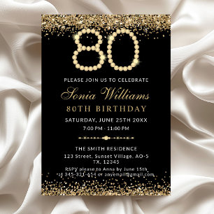 Invitation à la fête d'anniversaire des 80 ans Bla