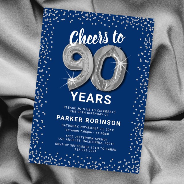 Invitation à la fête d'anniversaire des 90 ans Ble (Créateur téléchargé)