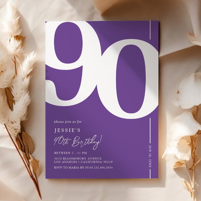 Invitation à la fête d'anniversaire des 90 ans Pur (Créateur téléchargé)