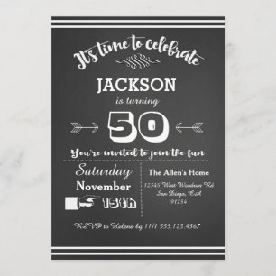 Invitation à la fête d'anniversaire des adultes 50