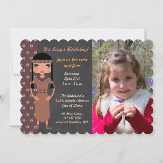 Invitation à la fête d'anniversaire des Amérindien