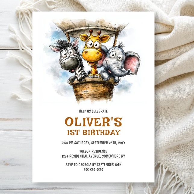 Invitation à la fête d'anniversaire des animaux de (Créateur téléchargé)