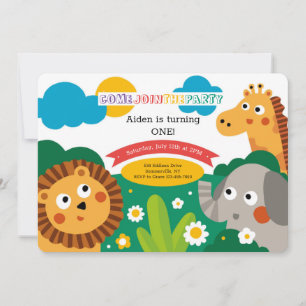 Invitation à la fête d'anniversaire des animaux de