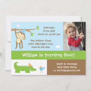 Invitation à la fête d'anniversaire des animaux de