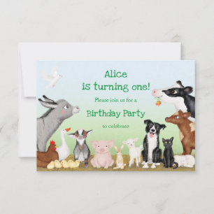 Invitation à la fête d'anniversaire des animaux de