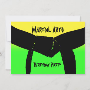 Invitation à la fête d'anniversaire des arts marti