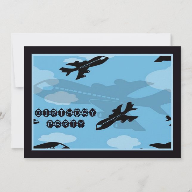 Invitation à la fête d'anniversaire des avions (Devant)