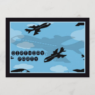 Invitation à la fête d'anniversaire des avions