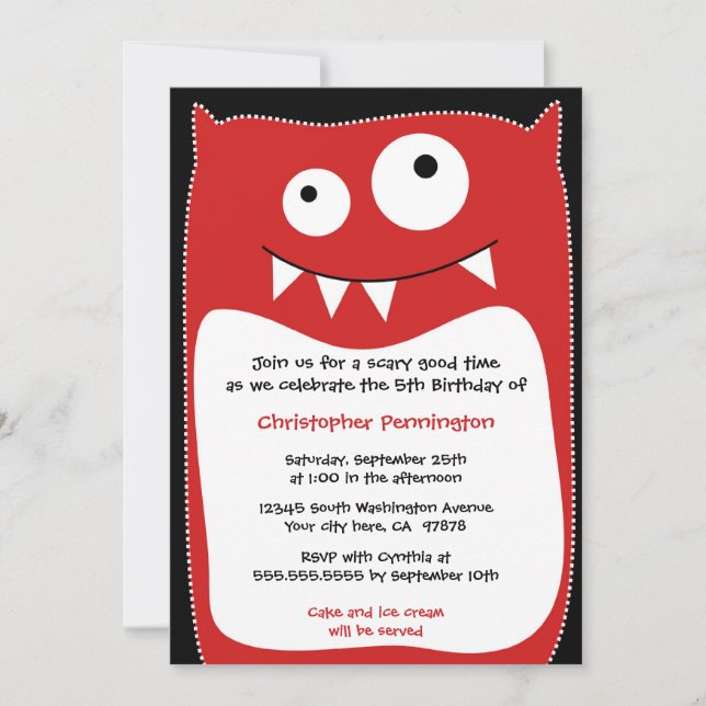 Invitation à la fête d'anniversaire des coussins d (Devant)