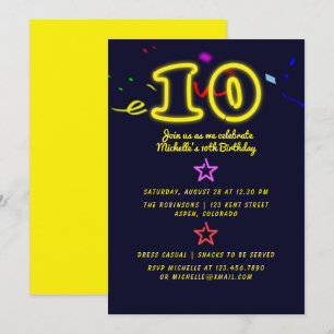 Invitation à la fête d'anniversaire des dix ans av