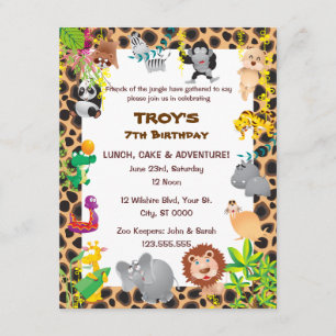 Invitation à la fête d'anniversaire des enfants de