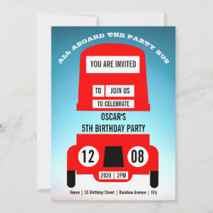 Invitation à la fête d'anniversaire des enfants du